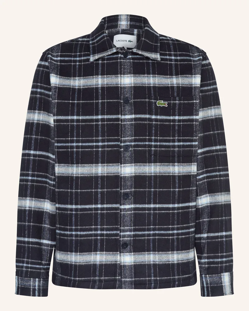 Lacoste Flanell-Overjacket Dunkelblau