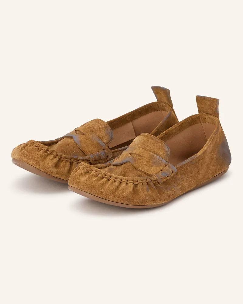 Acne Studios Penny-Loafer beige Cognac