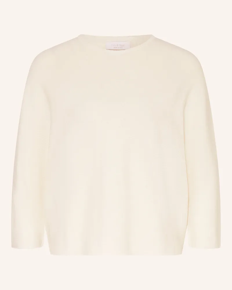 Rich&Royal Pullover mit 3/4-Arm Ecru