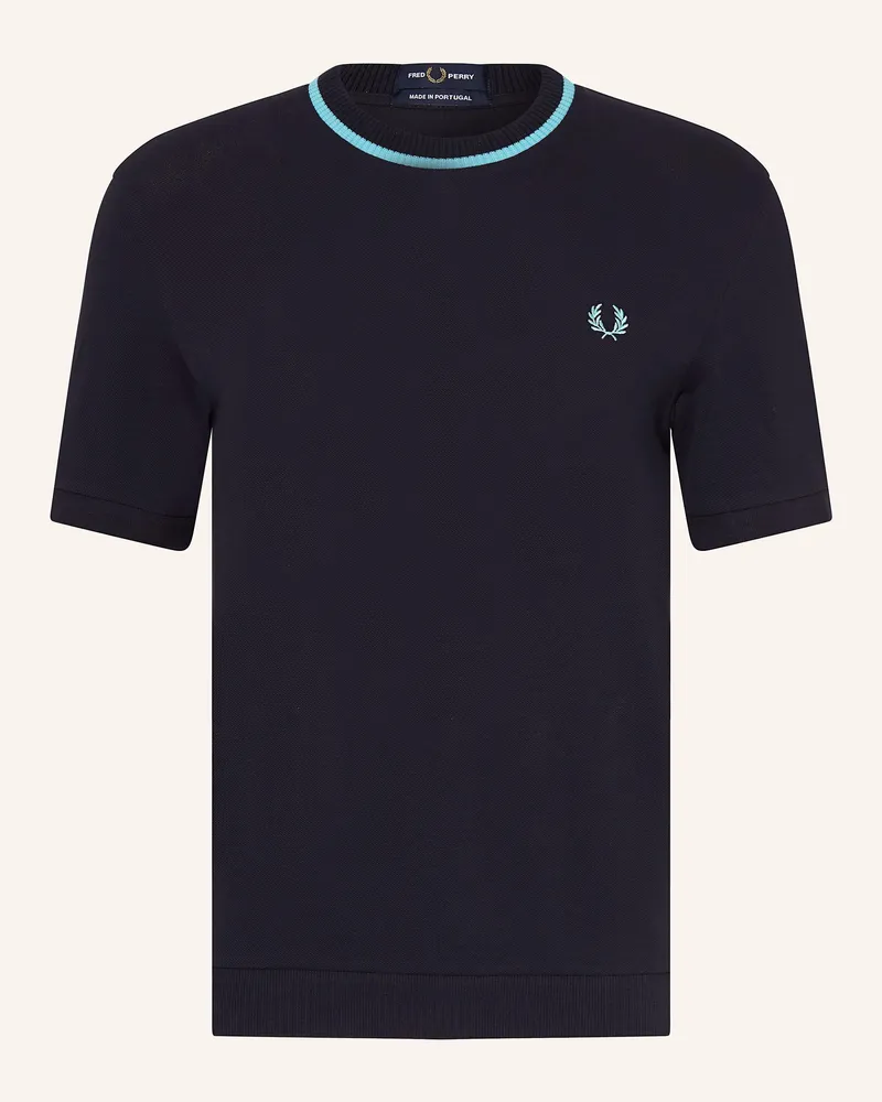 Fred Perry T-Shirt aus Piqué Dunkelblau