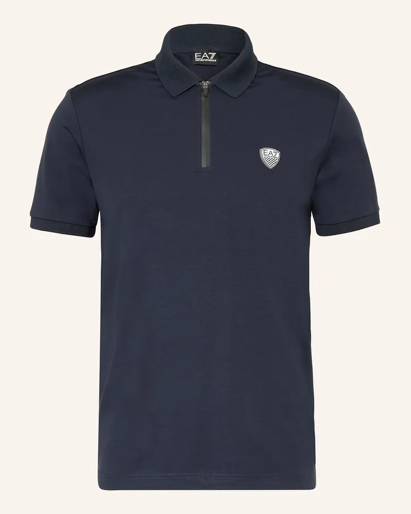 EA7 Funktions-Poloshirt Train Premium blau Dunkelblau