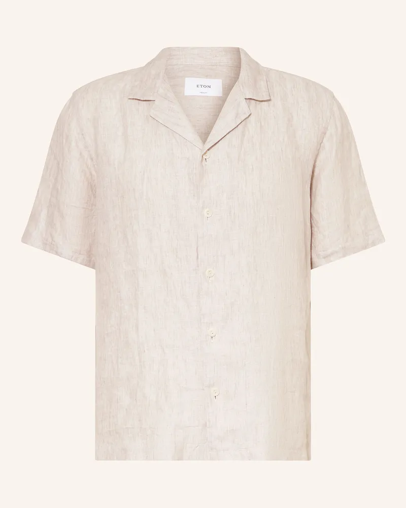 Eton Resorthemd Comfort Fit aus Leinen Beige