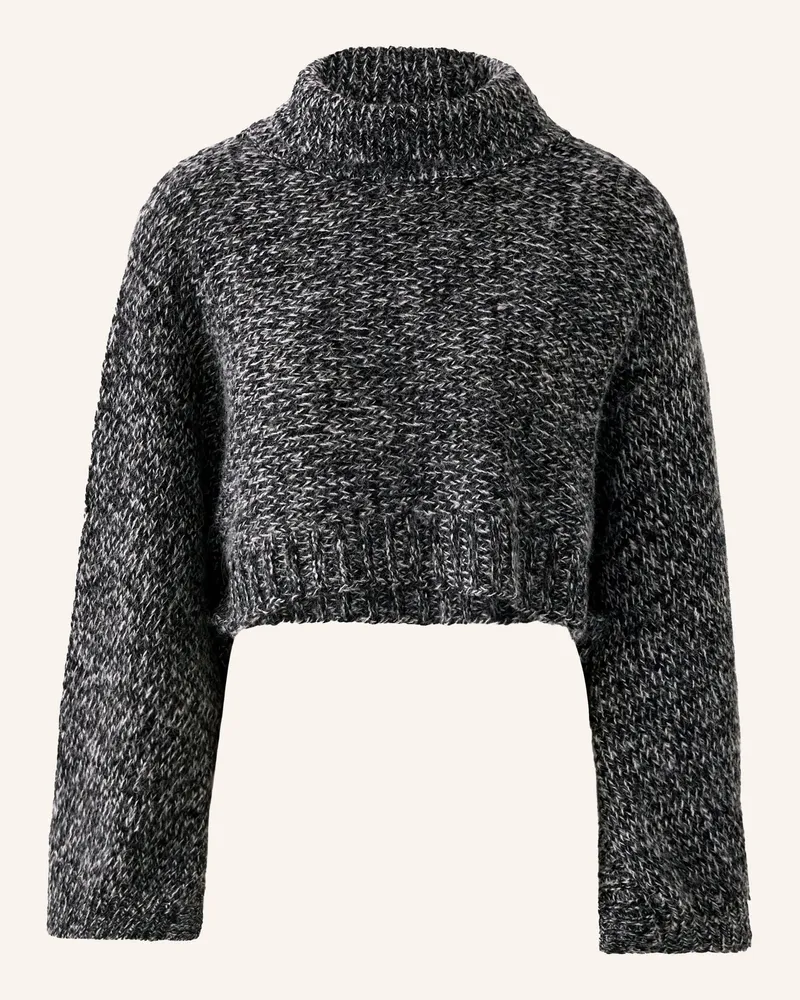 Oui  Cropped-Pullover Schwarz