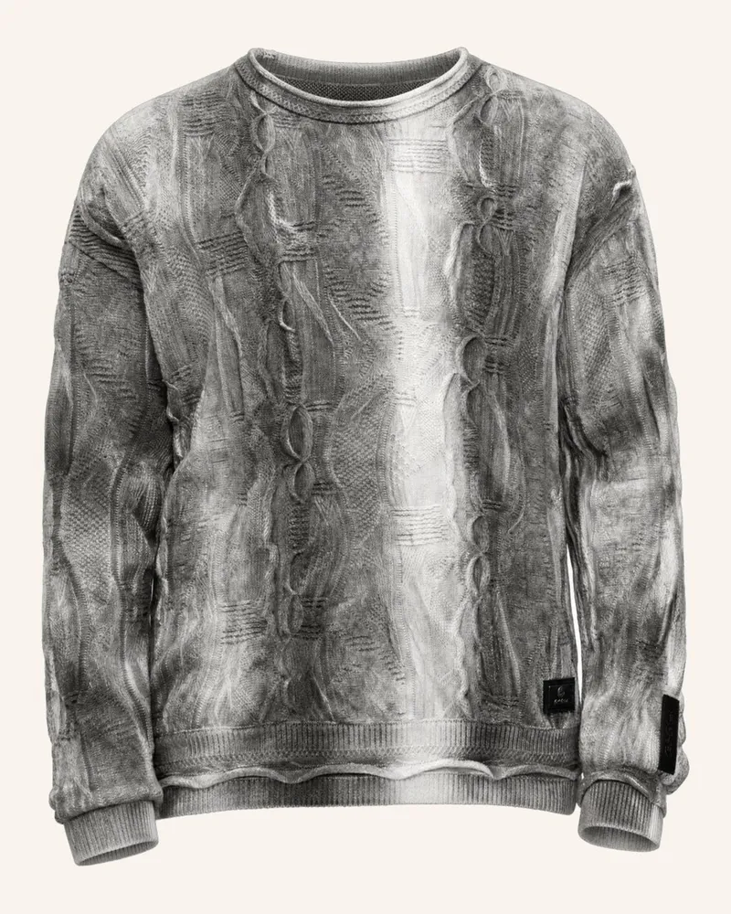 Carlo Colucci 3d-Knit Pullover - Liquid Stitches Fioritto schwarz Schwarz