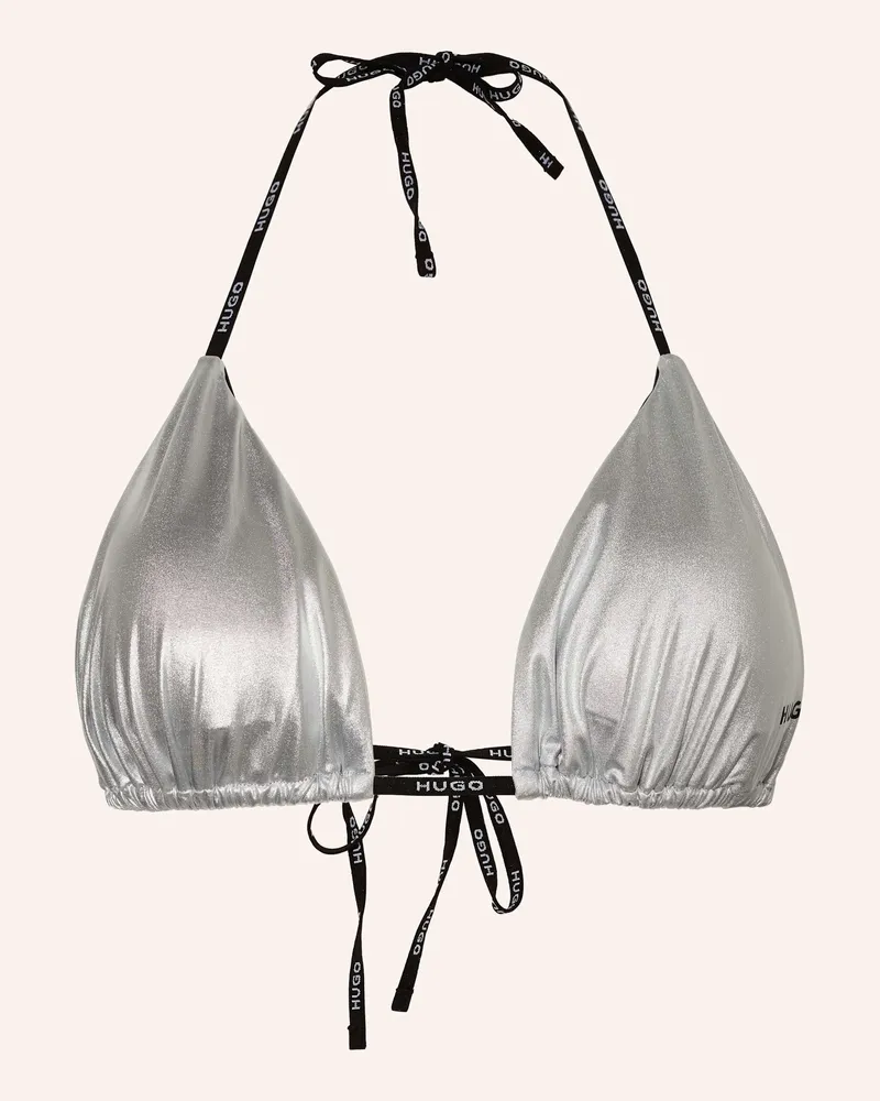 HUGO BOSS Triangel-Bikini-Top PURE Silber