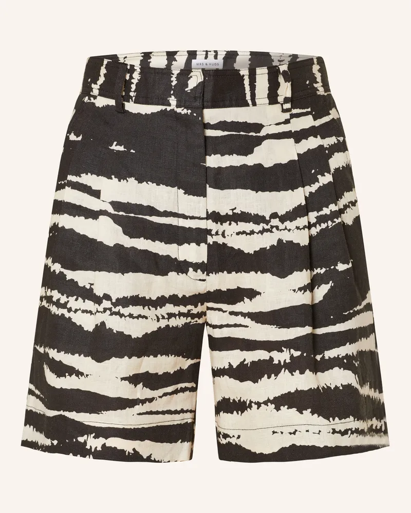 Mrs & HUGS Leinenshorts schwarz Schwarz