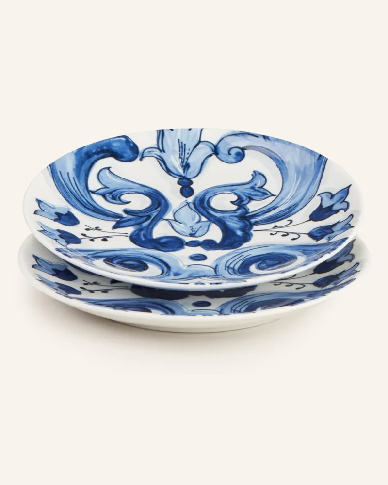 Dolce & Gabbana Casa 2er-Set Dessertteller Blau