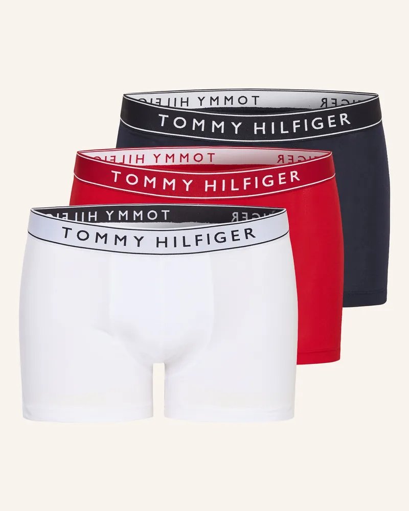 Tommy Hilfiger 3er-Pack Boxershorts rot Weiss