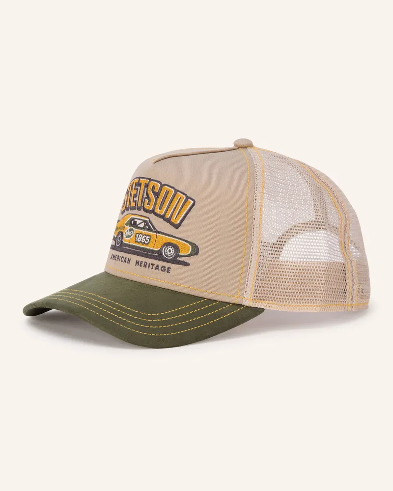 Stetson Cap beige Dunkelgrün