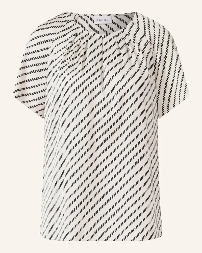 COMMA Blusenshirt aus Satin Creme