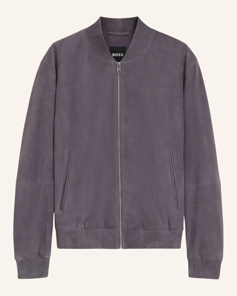HUGO BOSS Lederblouson Muller lila Lila