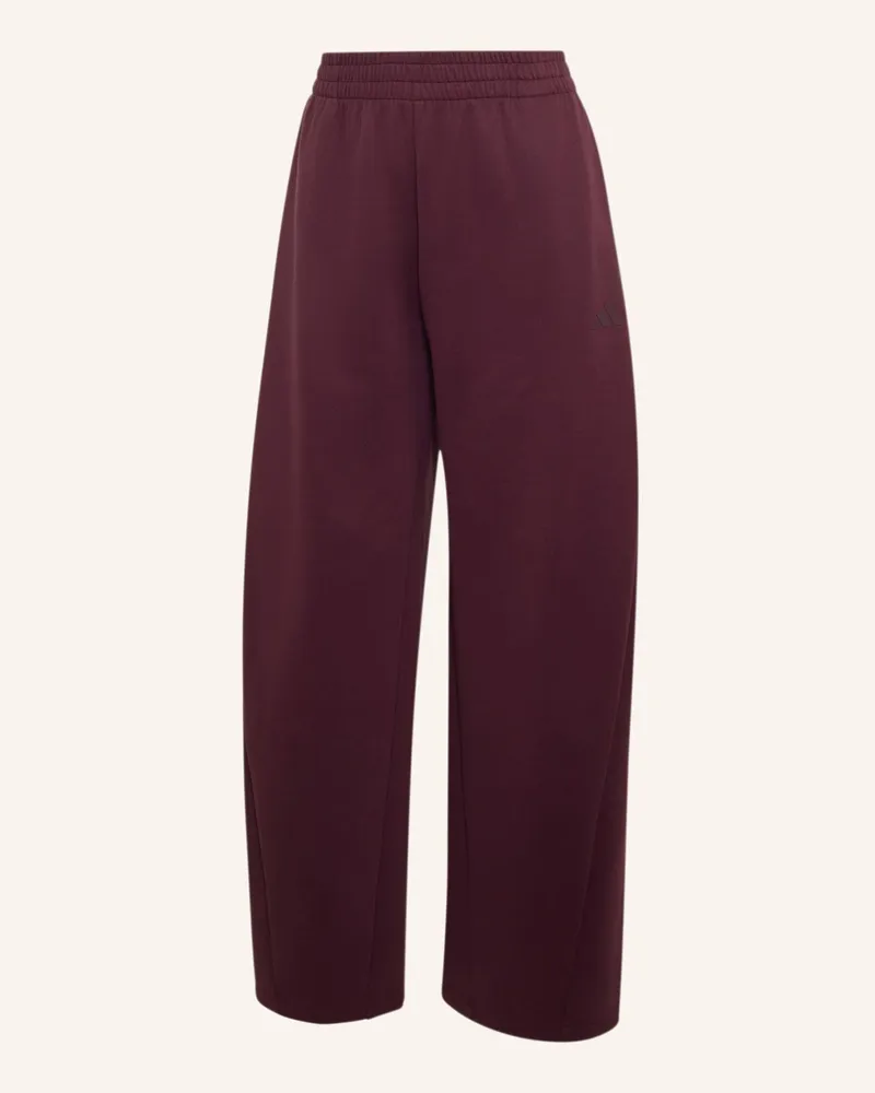 adidas Soft Lux Winter Strickhose, Barrel-Bein rot Rot