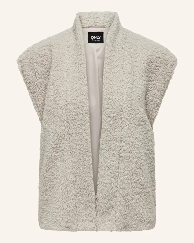 only Teddyfell-Weste Creme