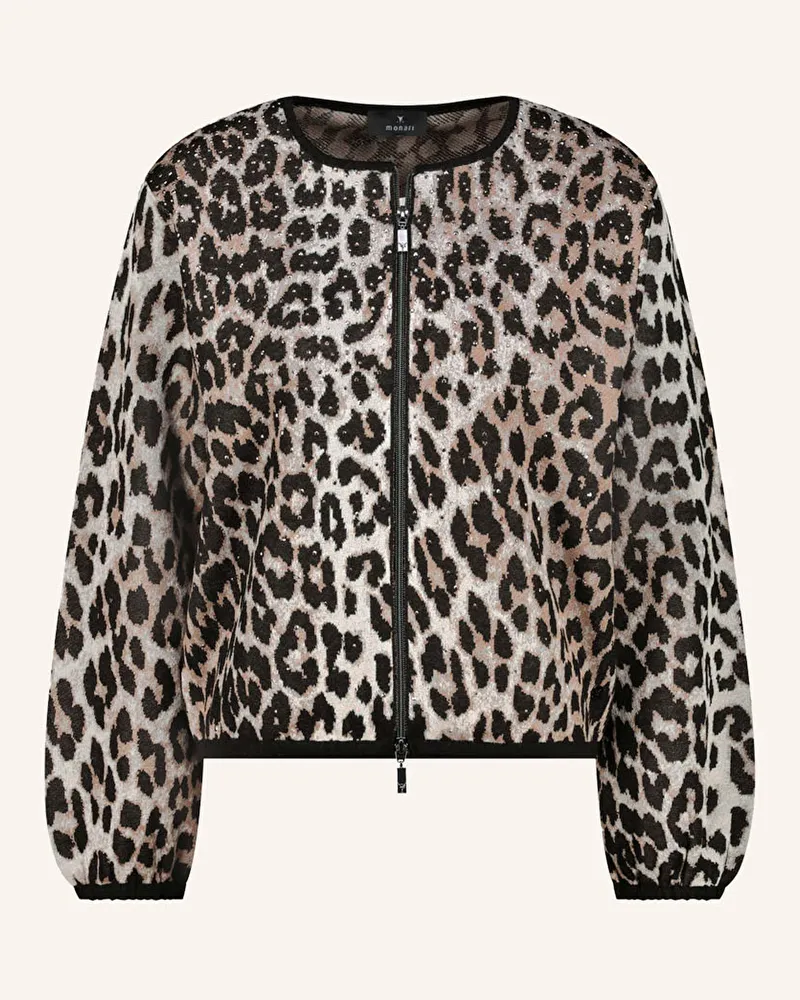 monari Strickjacke mit Schmucksteinen Schwarz