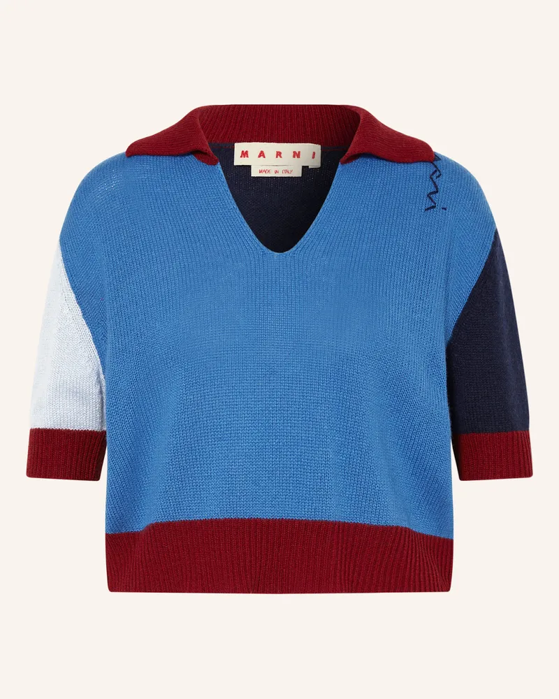 Marni Strickshirt Aus Cashmere blau Blau