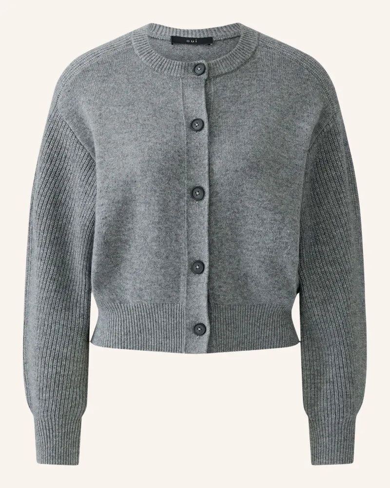 Oui  Strickjacke grau Grau
