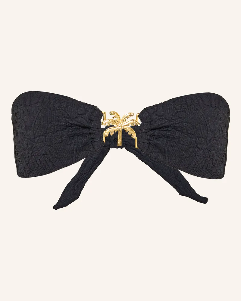 FARM Rio Bandeau-Bikini-Top BLACK PALM TREES Schwarz