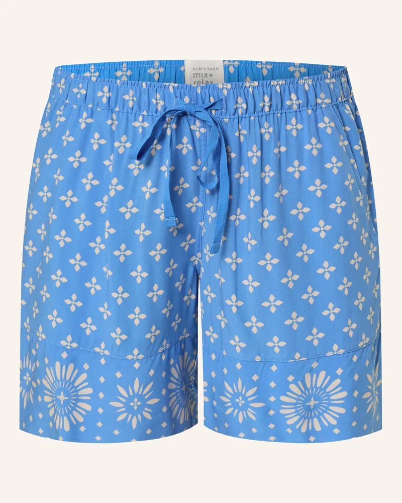 Schiesser Schlafshorts MIX+RELAX Blau