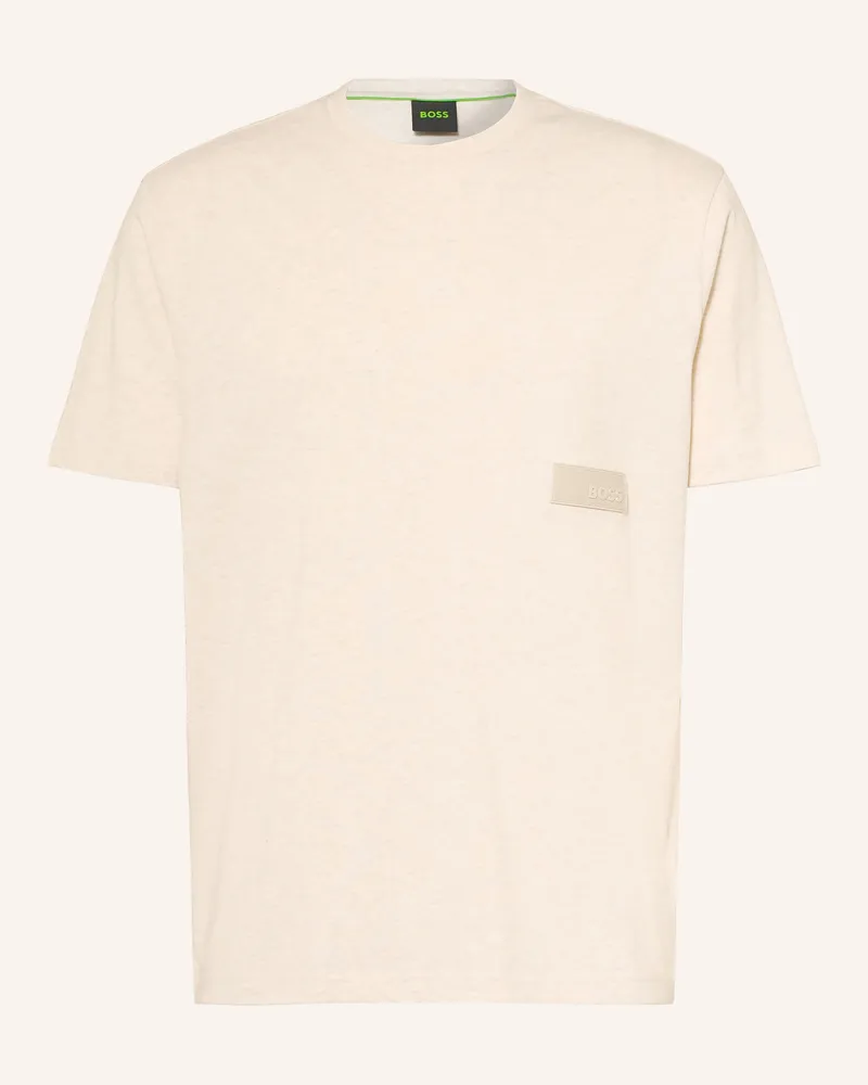 HUGO BOSS T-Shirt Structure weiss Creme