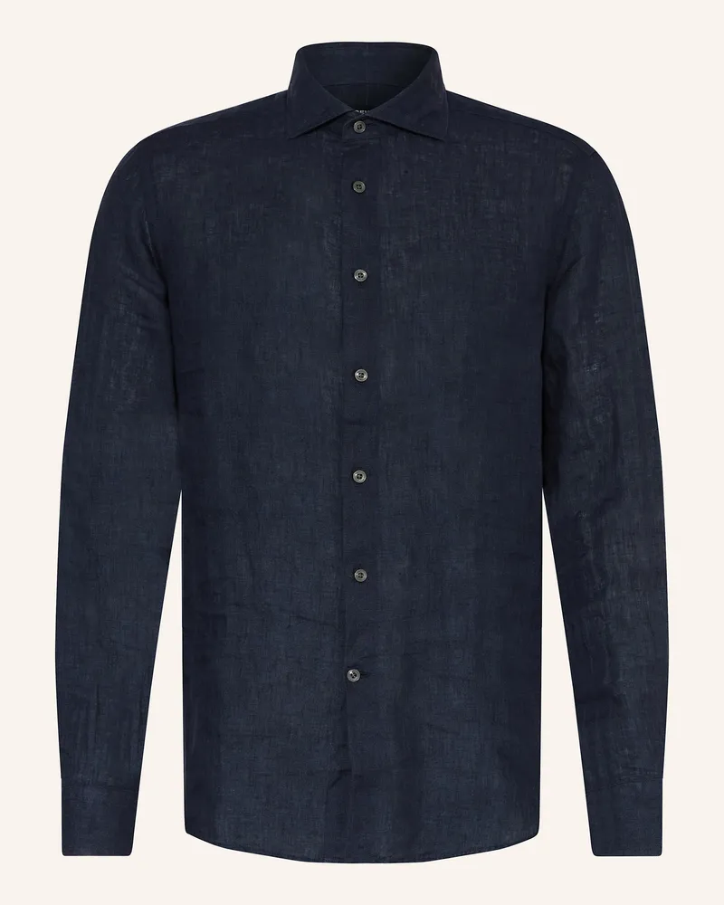 Reiss Leinenhemd Ruban Regular Fit blau Dunkelblau