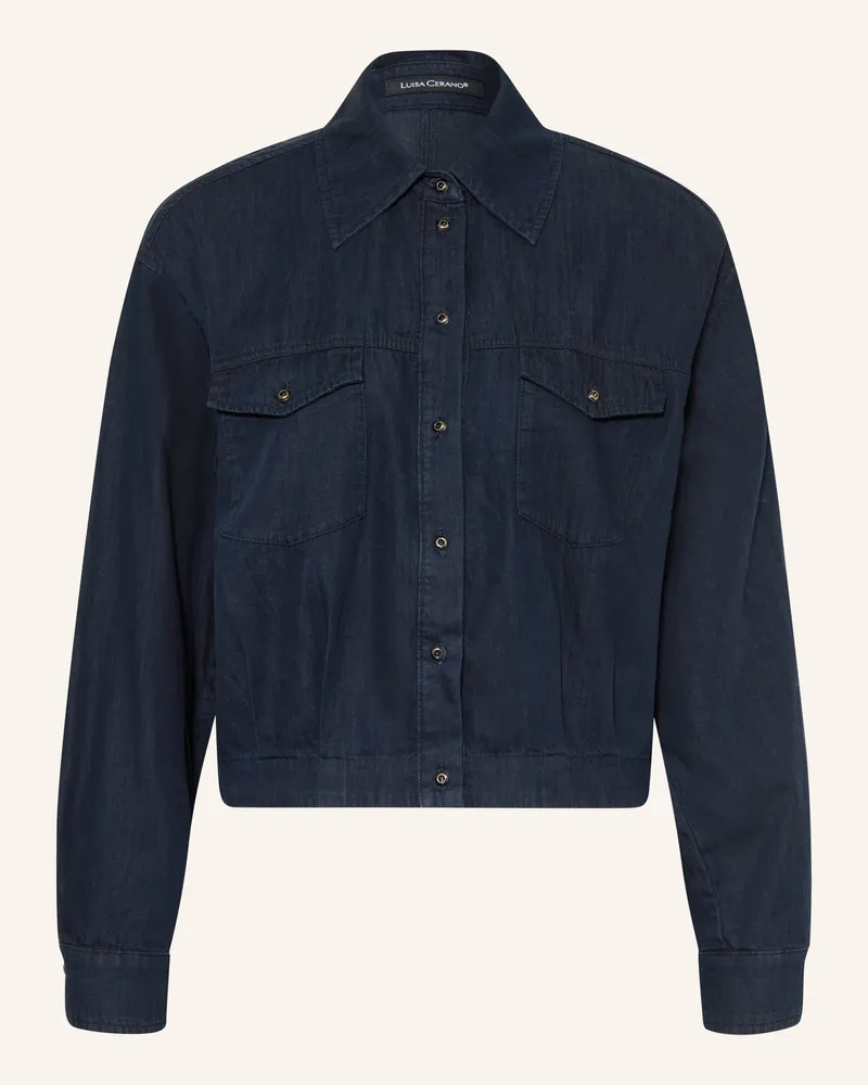 Luisa Cerano Jeansbluse blau Dunkelblau