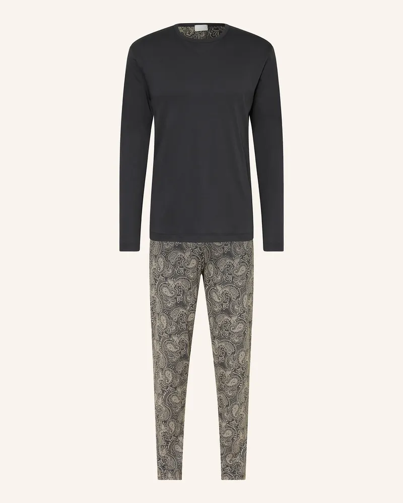 Mey Schlafanzug Serie EVENING PAISLEY Dunkelgrau