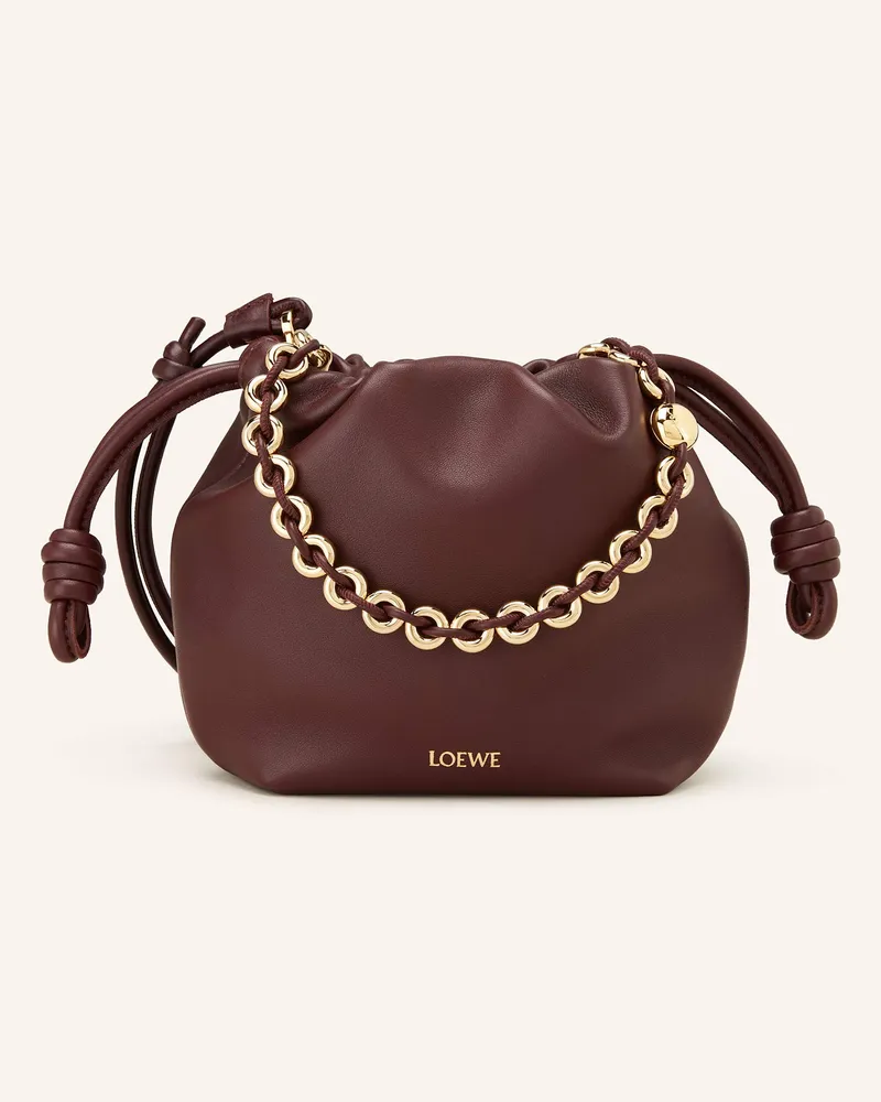 Loewe Schultertasche FLAMENCO Dunkelrot