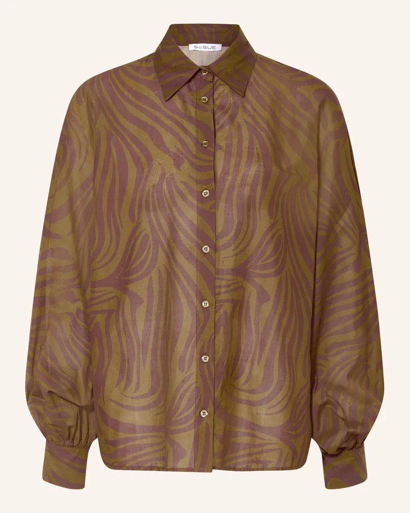 SoSUE Hemdbluse Antonia schwarz Oliv