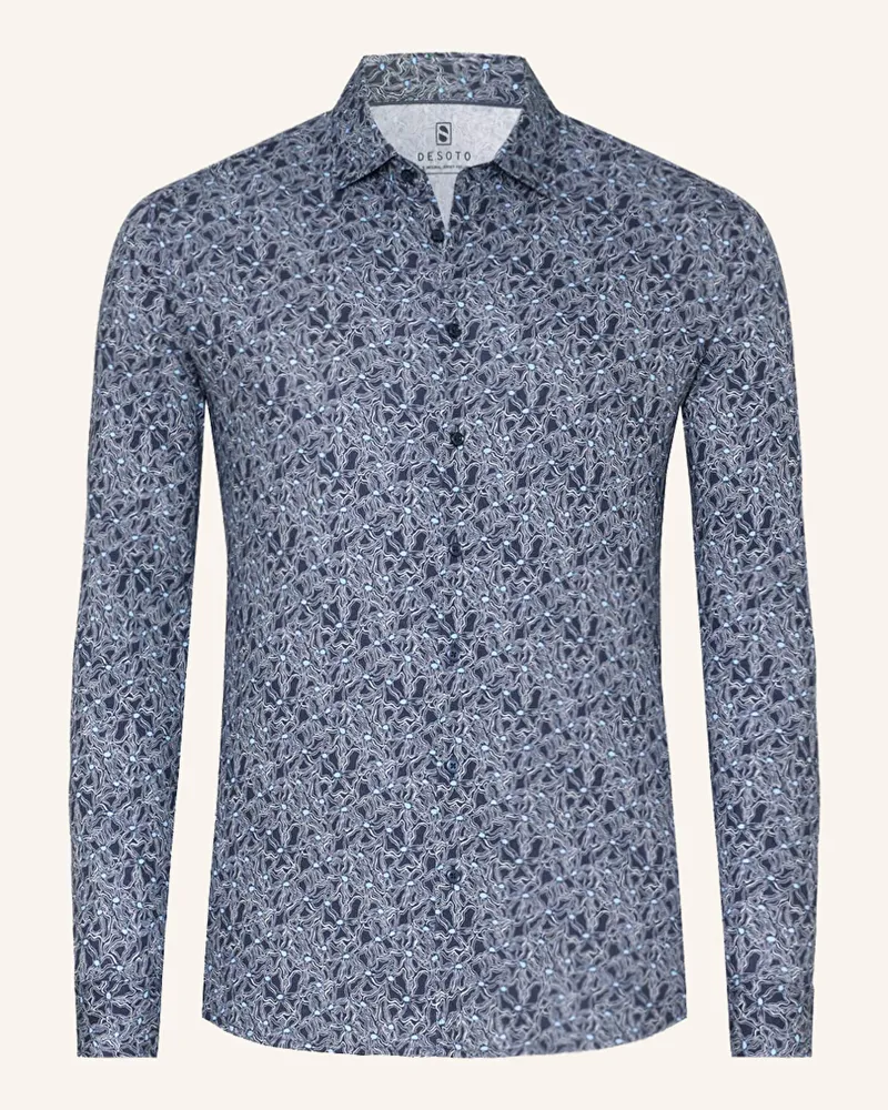 DESOTO Jerseyhemd Slim Fit Dunkelblau