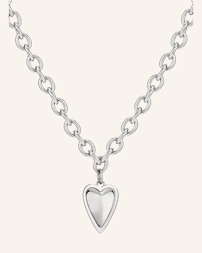Liebeskind Halskette  Aus  Edelstahl silber Silber