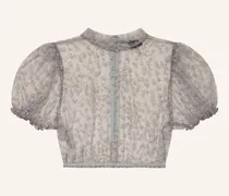 Dirndlbluse Leni grau