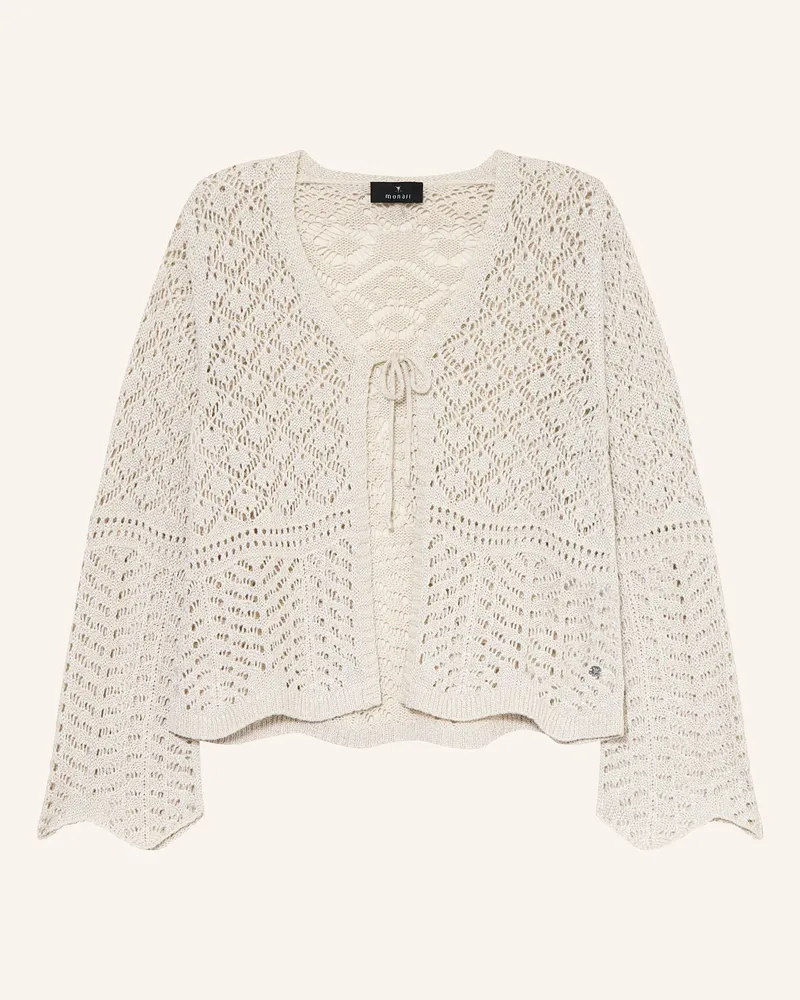 monari Strickjacke mit Glitzergarn Creme