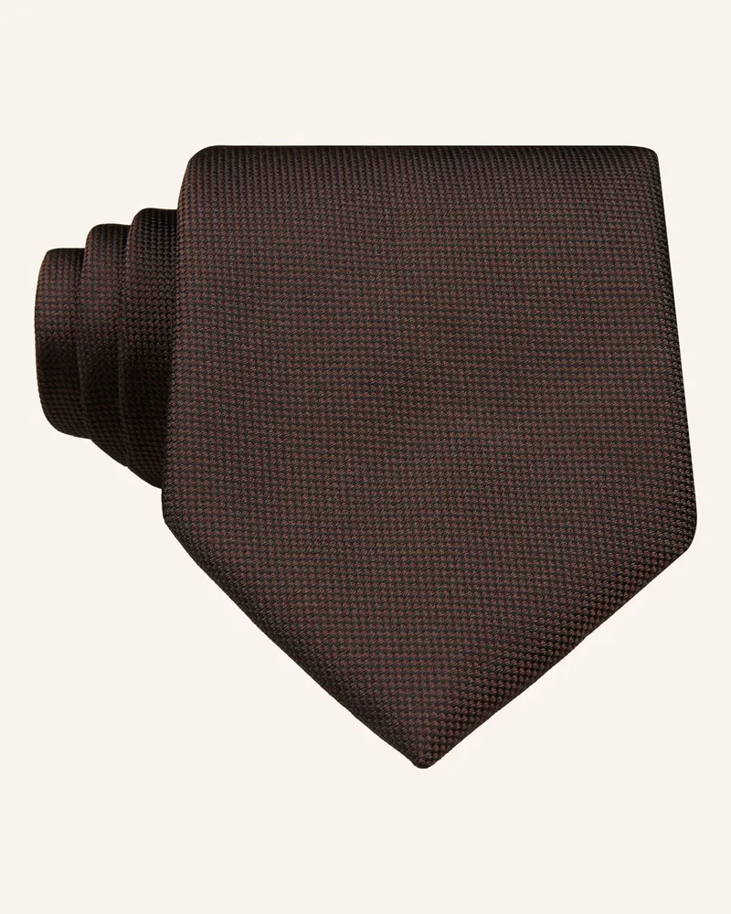 HUGO BOSS Krawatte braun Dunkelbraun