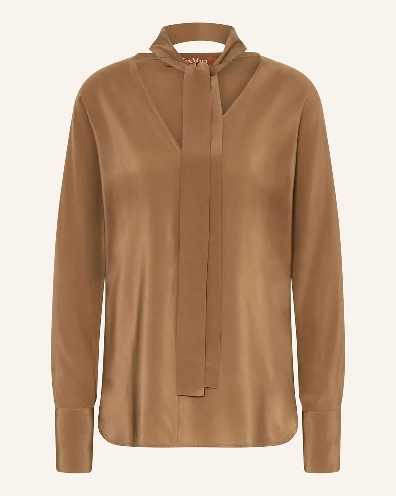 Max Mara Schluppenbluse CACO aus Seide Braun