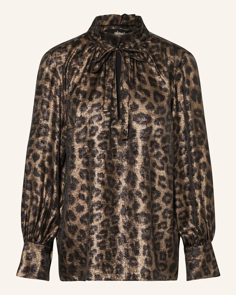 Yippie Hippie Blusenshirt aus Satin Braun