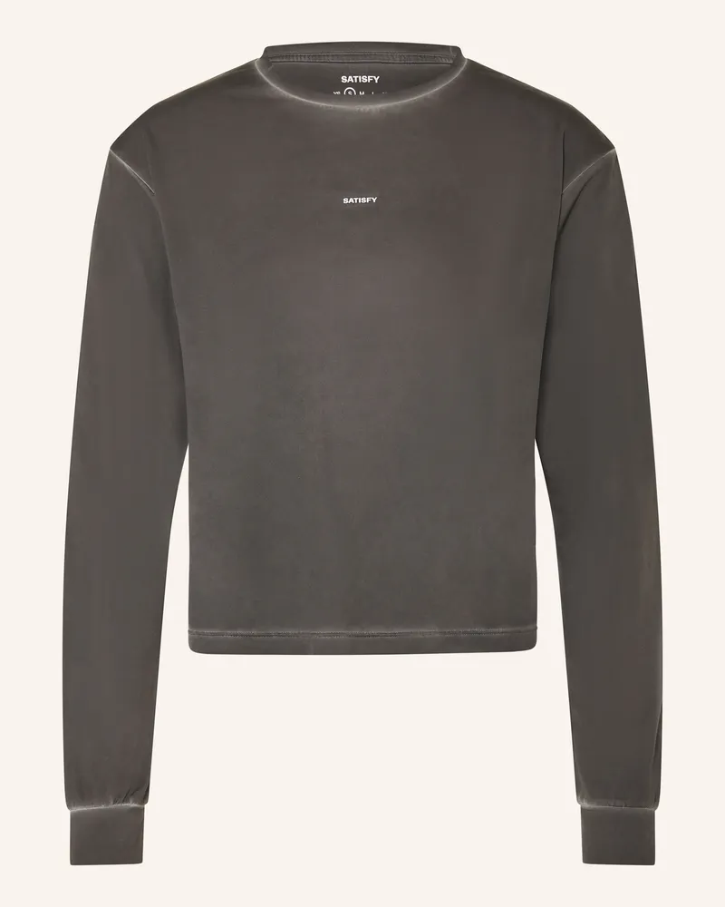 Satisfy Laufshirt AURALITE Dunkelgrau