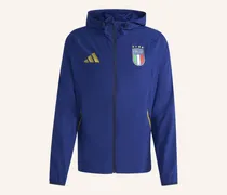 Italien Tiro Travel Windbreaker, Durchgehender Reissverschluss blau