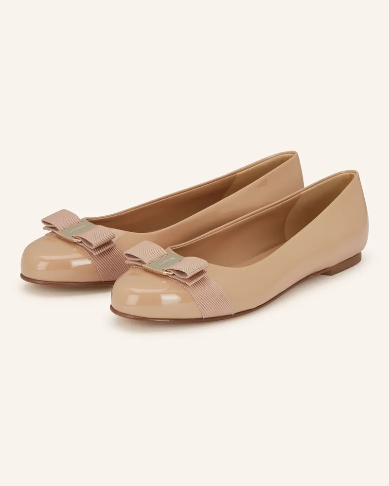 Ferragamo Lackballerinas VARINA Rosé