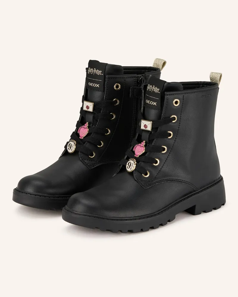 Geox Schnürboots Casey schwarz Schwarz