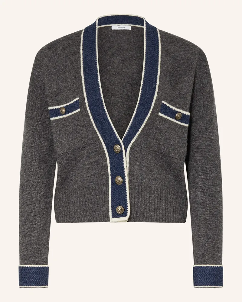 Reiss Strickjacke Dunkelgrau