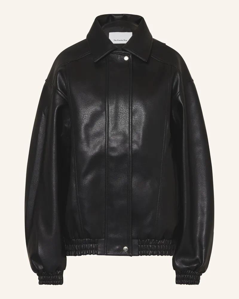 FRANKIE Shop Jacke Prescott In Lederoptik schwarz Schwarz