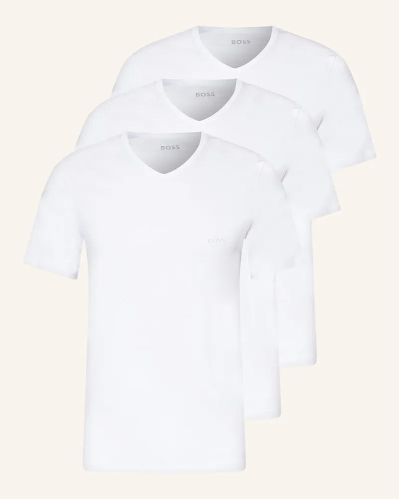 HUGO BOSS 3er-Pack V-Shirts weiss Weiss