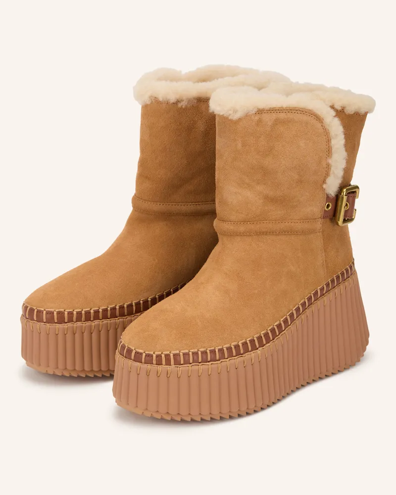 Chloé Plateau-Boots Nama braun 207