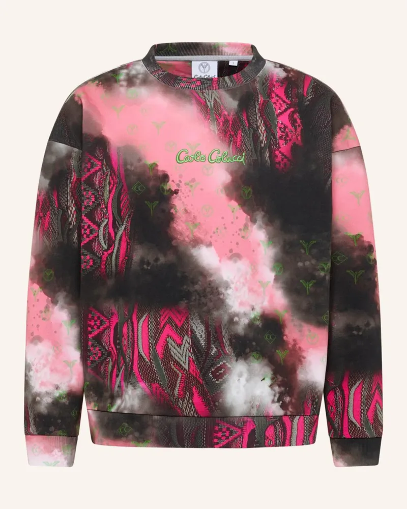 Carlo Colucci Oversize Sweatshirt - Sprayed knit DIOP Schwarz