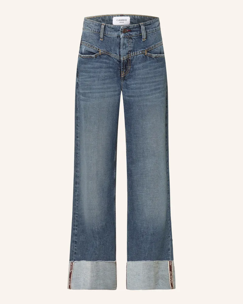 Cambio Wide Leg Jeans Antonia blau 5068