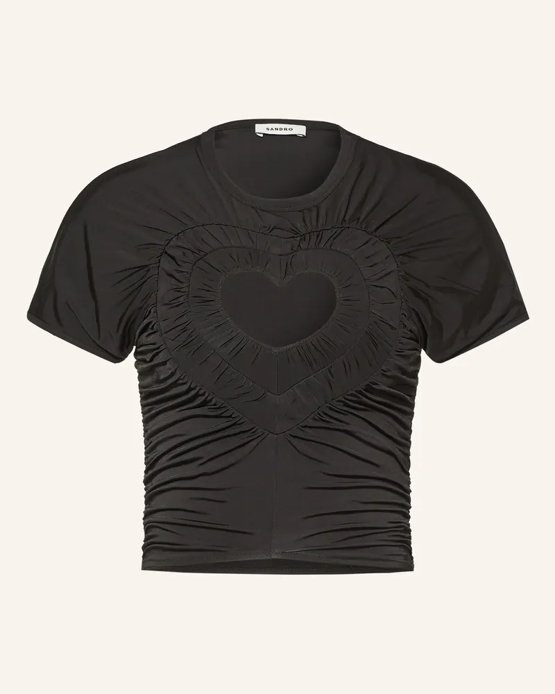 Sandro T-Shirt Mit Cut-Outs schwarz Schwarz