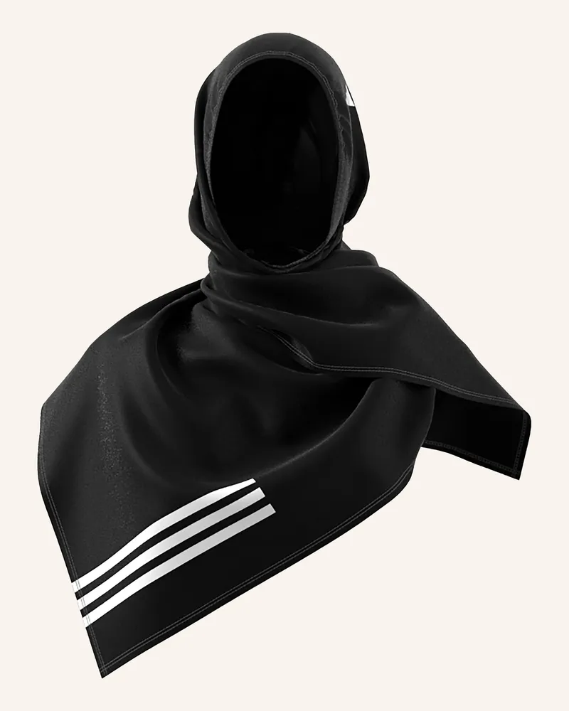 adidas Hijab OWN THE RUN 3 STRIPES Schwarz