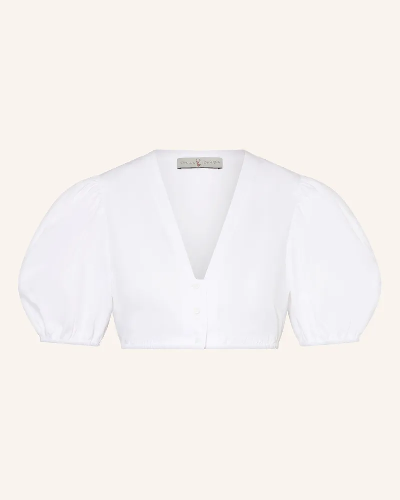 Johann & Johanna Dirndlbluse weiss Weiss