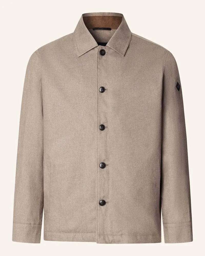 Hackett Fieldjacket HERRINGBONE SHACKET Taupe