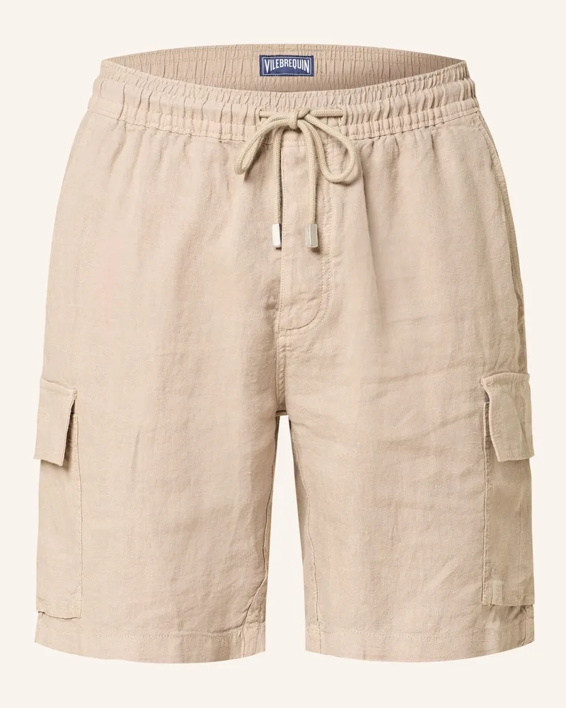 Vilebrequin Cargoshorts Thalassa Aus Leinen beige Beige